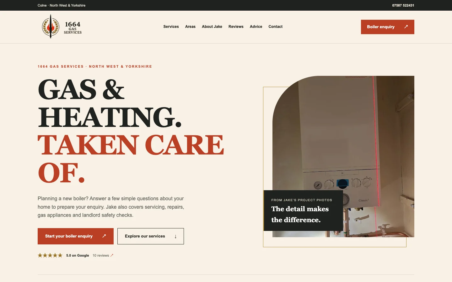 1664 Gas Services website by MadeReal