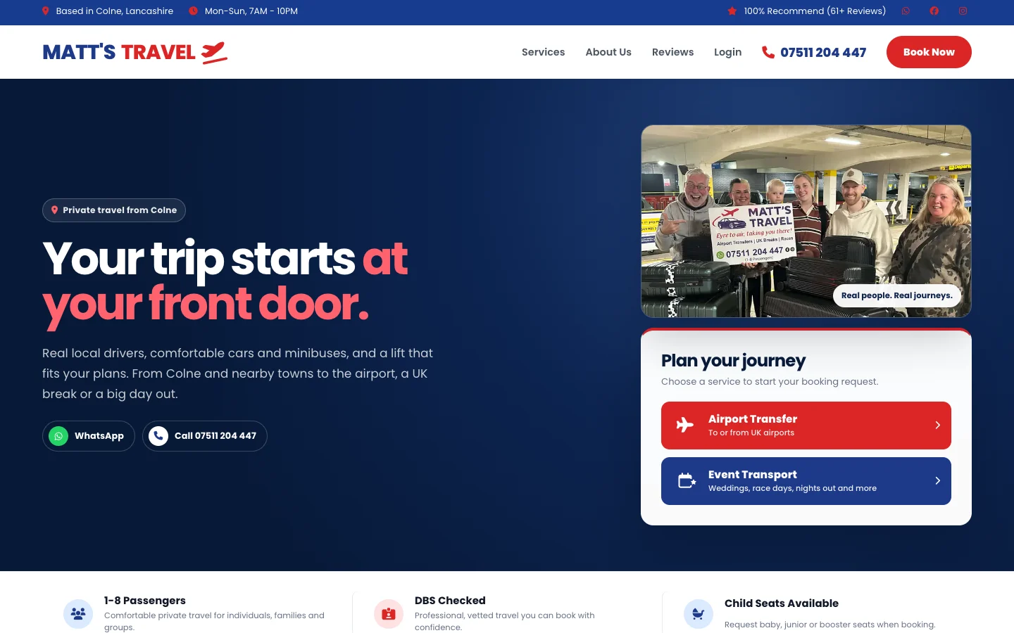 Matt’s Travel website by MadeReal