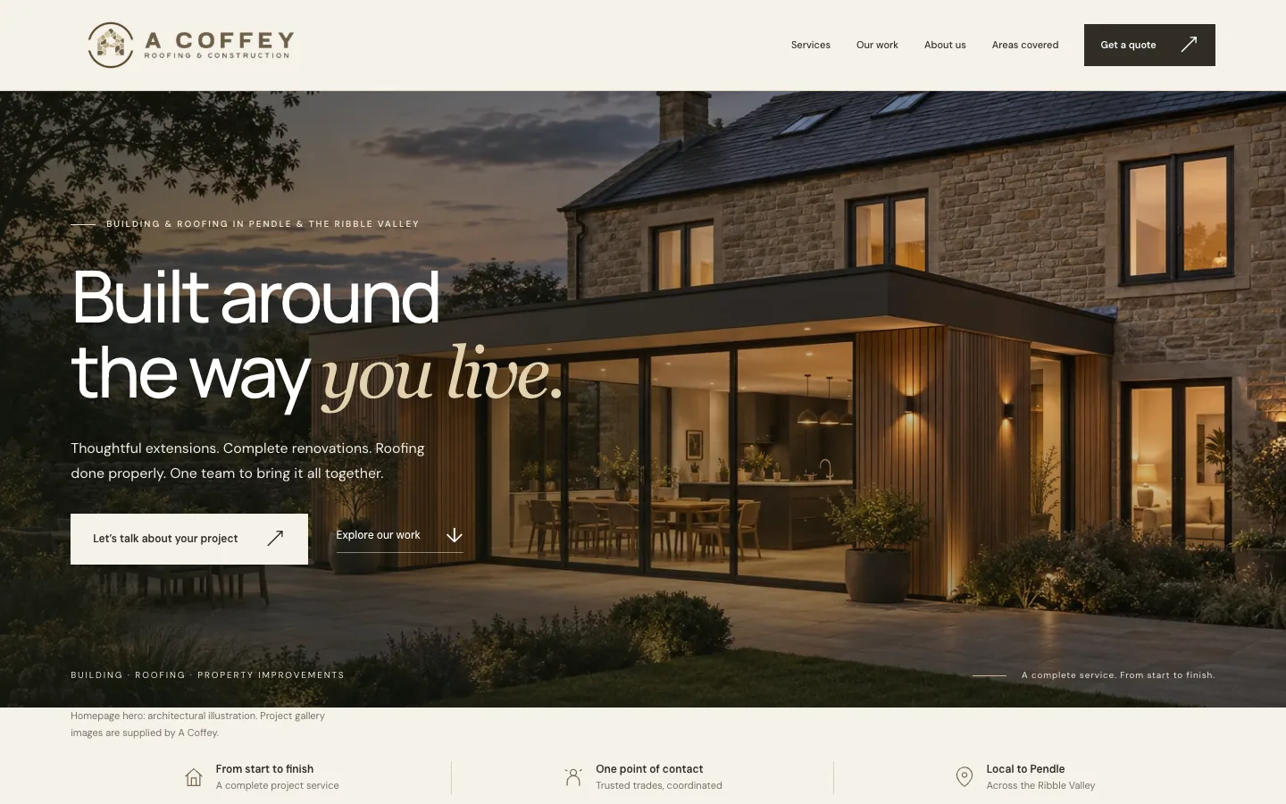 A. Coffey Construction website by MadeReal