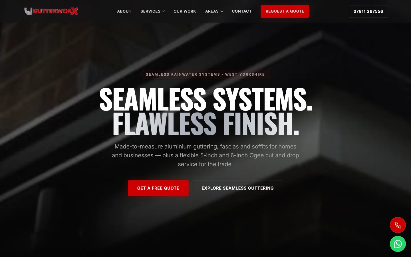 Gutterworx website by MadeReal