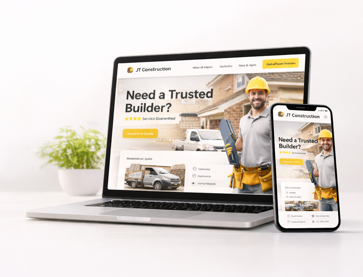 Trade Website Devices Mockup