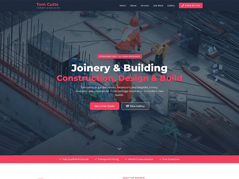 NS Plastering Website preview